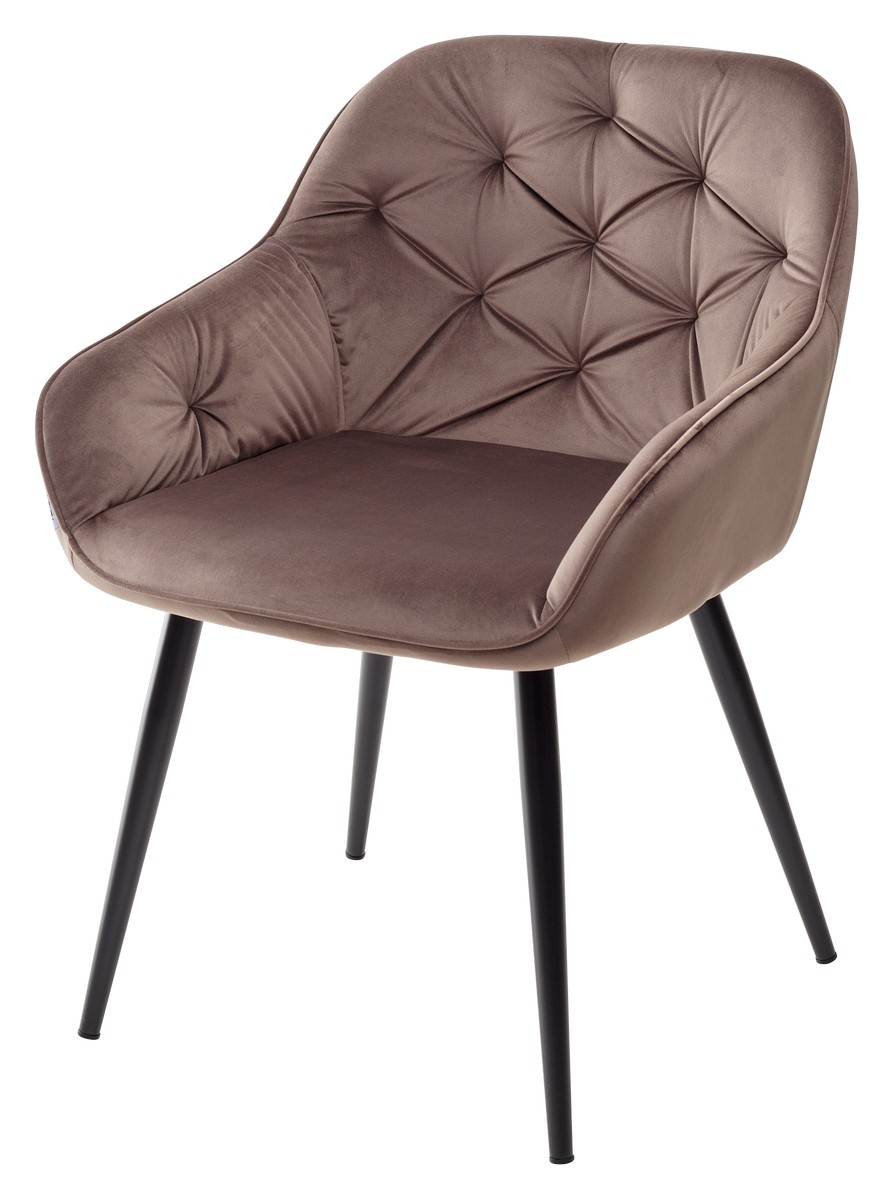 Стул BREEZE BLUVEL-38 LATTE/ черный каркас, велюр