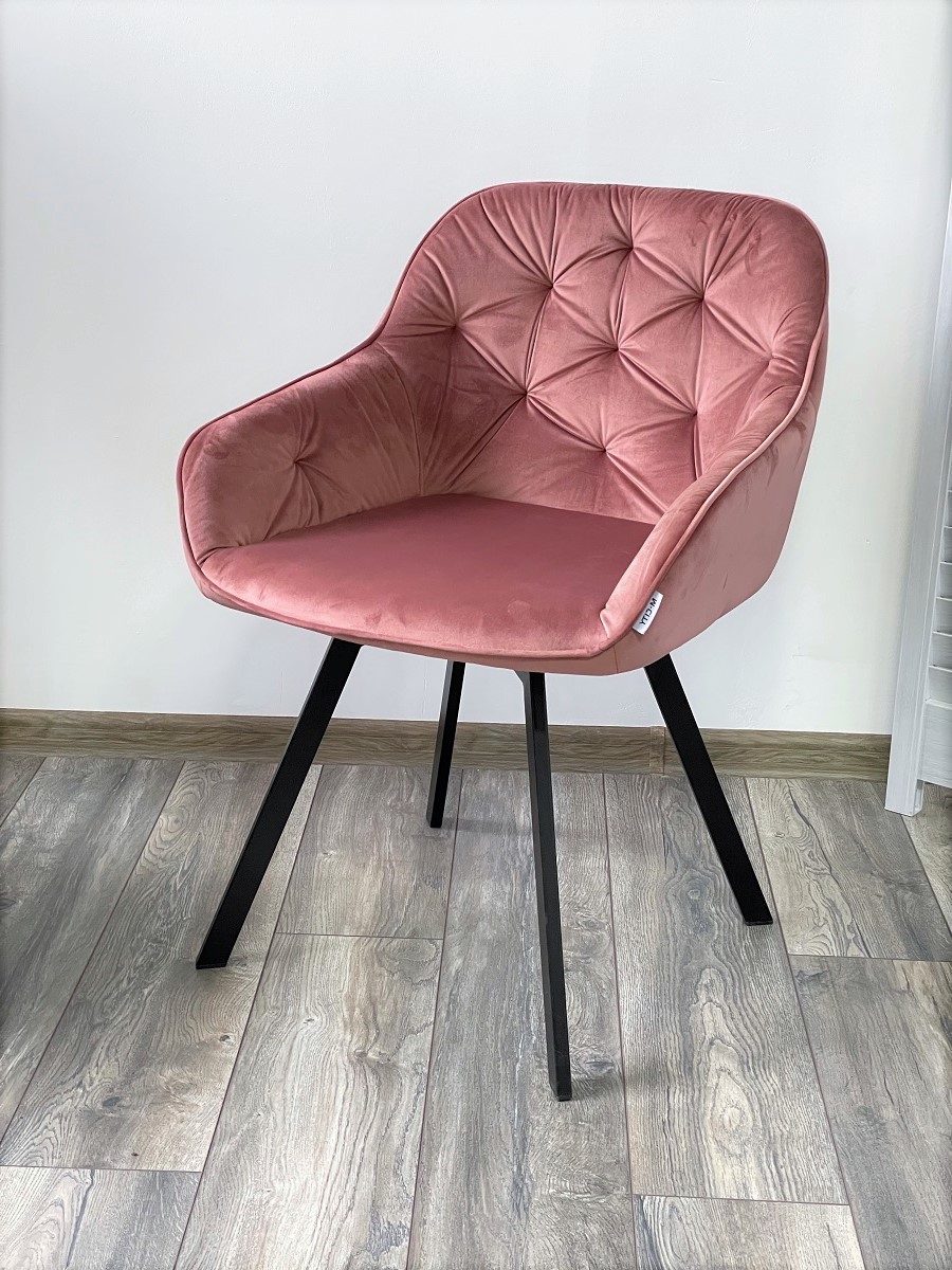 Стул GALE BLUVEL-52 PINK поворот.360 град., велюр