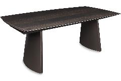 Стол ХОВАРД (HOWARD) 200 200(+50+50)x100 Чёрный / керамика тёмный дуб