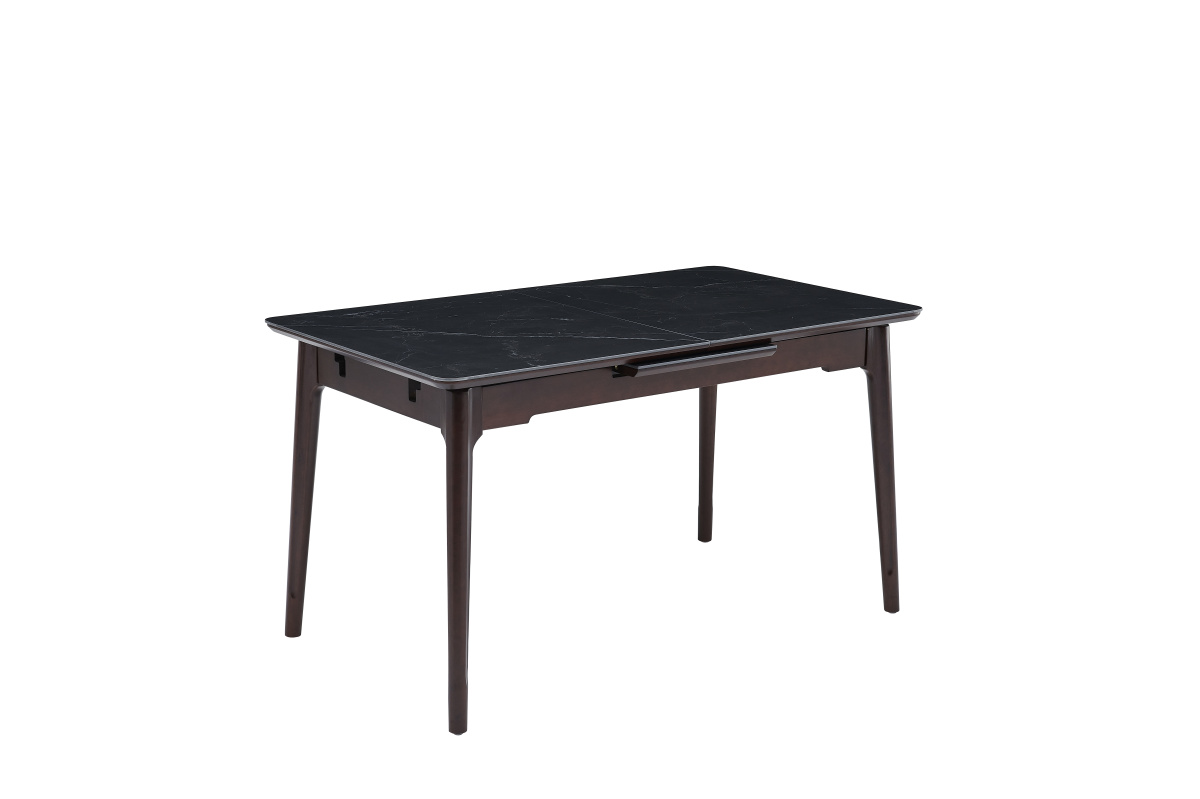 Cтол DT309 140(180)x80 керамика Lauren black gold/ноги черные массив