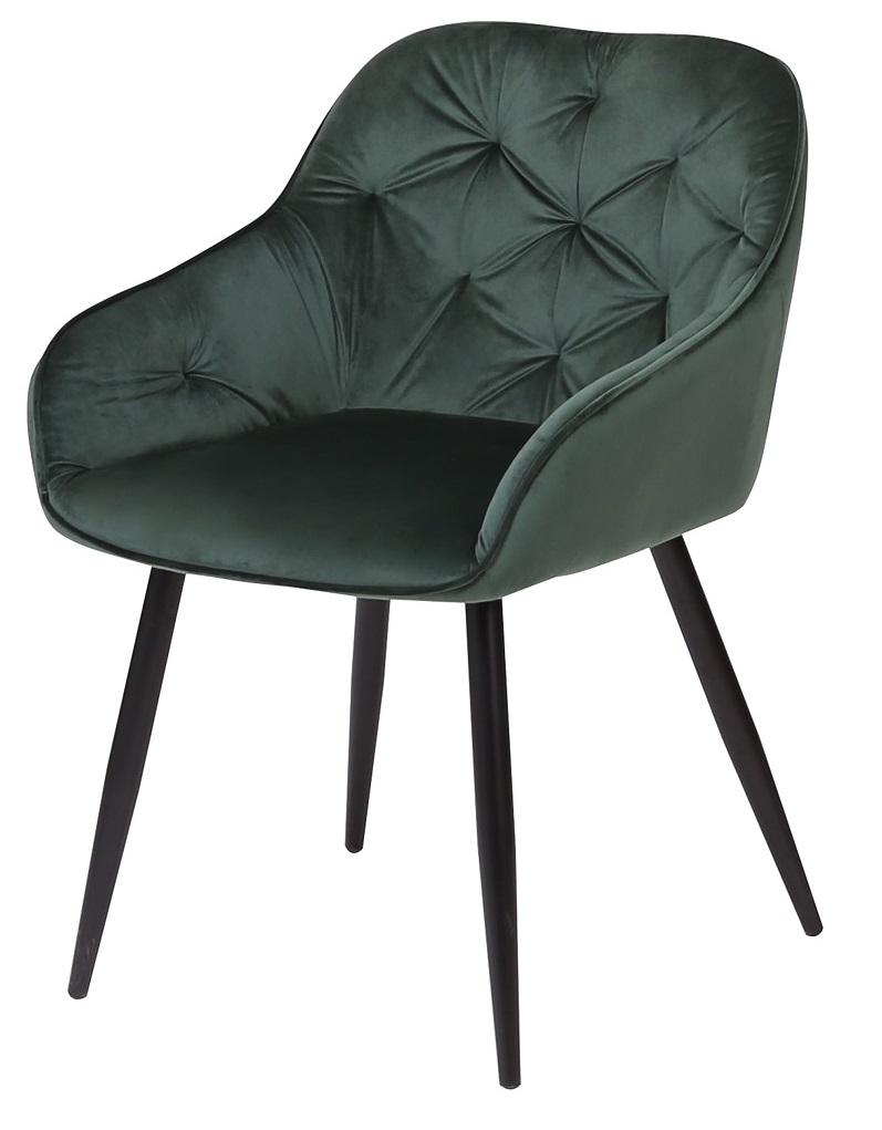 Стул BREEZE BLUVEL-78 GREEN/ черный каркас, велюр