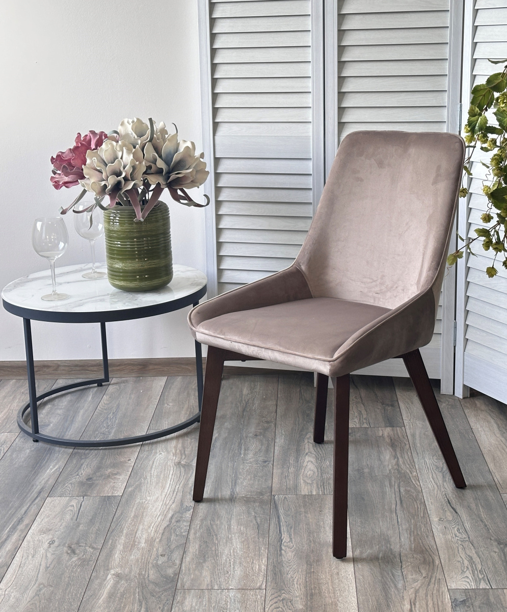 Стул CRISTIAN Future-009 латте, велюр / орех