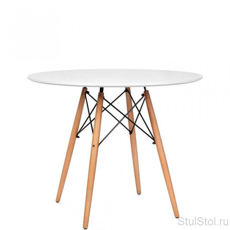 Стол FANCY (D800x720) WHITE (белый)
