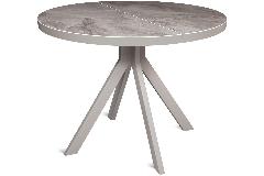Стол ДОМЕНИК (DOMENIC) D.90(+35) Латте / керамика Perlato Cream