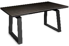 Стол ЛЕОНАРДО (LEONARDO) 160 160(+40+40)x90 Чёрный / керамика Carbon