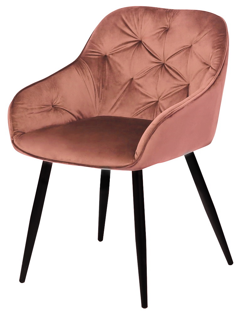 Стул BREEZE BLUVEL-52 PINK/ черный каркас, велюр