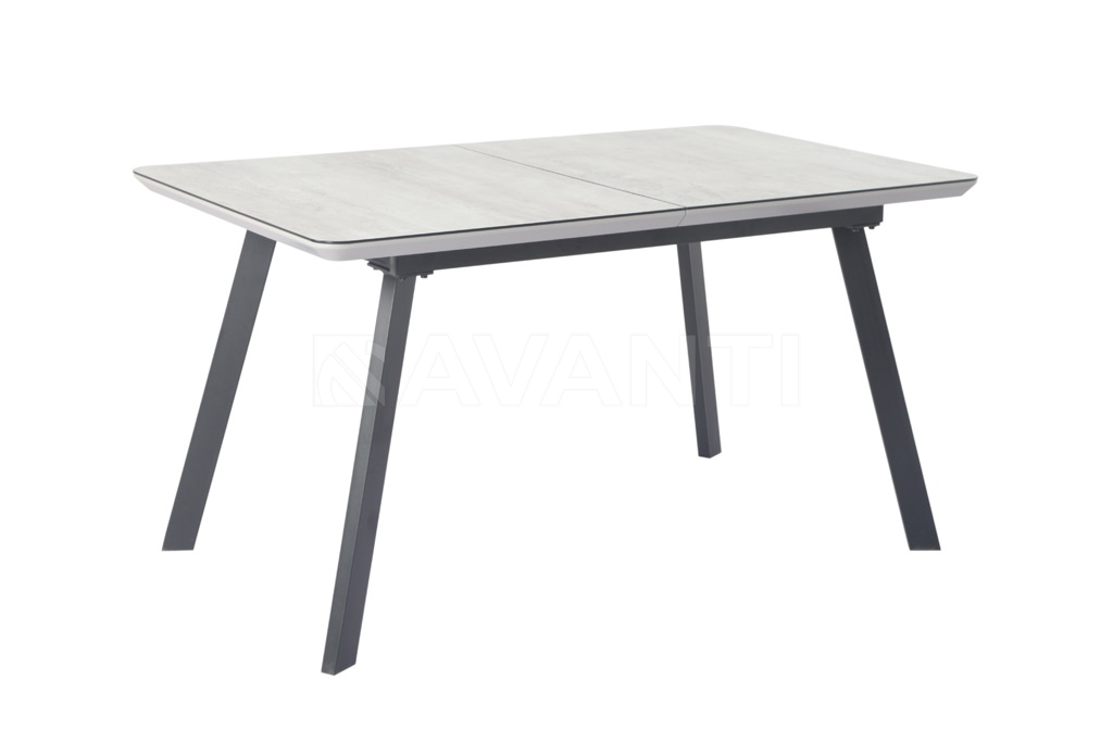 Стол DAKAR (1400-1800x850x760) MATT GREY/CREAM (серый сатин/крем)