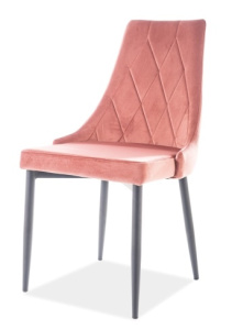 Стул NEPAL BLUVEL-52 PINK/ серый каркас, велюр