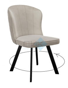 Стул DikLine 219 поворотный B03 BEIGE, ножки черные