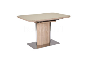 Стол CAMPO (1200-1600x800x760) OAK/CREAM (дуб/крем сатин)