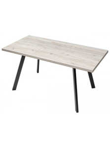 Стол VIVI (1380-1780x850x750) HALIFAX WHITE OAK / WHITE (дуб галифакс белый/белый)