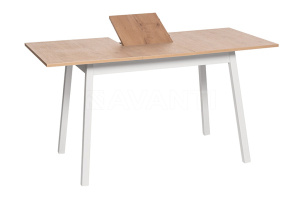 Стол KVANT (1100-1420x700x750) IRISH OAK/ WHITE (дуб ирландский/белый)