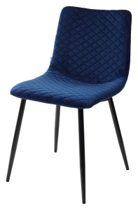 Стул TINTIN BLUVEL-86 NAVY BLUE / черный каркас