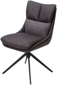Стул LEROY 360 град. поворот Серый Maison 99# / OTE COBBLE 457 / черный каркас