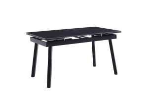 Cтол D307 140(200)x90 керамика матовая Shashi black /ноги черные