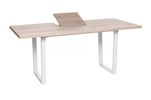 Стол FIORD (1400-1800x850x750) HALIFAX WHITE OAK (дуб галифакс белый/белый)
