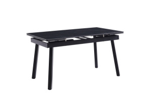 Cтол D307 140(200)x90 керамика матовая Shashi black /ноги черные
