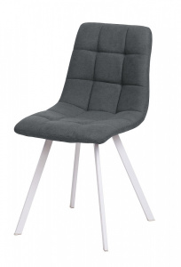 Стул CHILLI SQUARE UF860-19B темно-серый, ткань / белый каркас