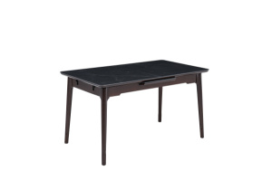Cтол DT309 140(180)x80 керамика Lauren black gold/ноги черные массив