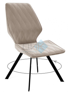 Стул DikLine 243 B03 BEIGE поворотный/ ножки черные