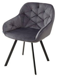 Стул GALE BLUVEL-14 GREY поворот.360 град., велюр