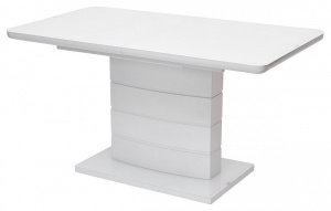Стол ALTA 140(180)х80  WHITE / супер белое глянцевое стекло