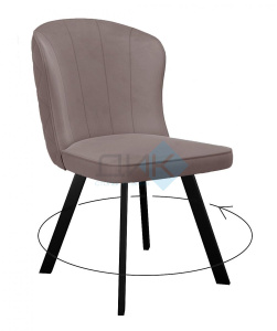 Стул DikLine 219 поворотный B5 LATTE, ножки черные