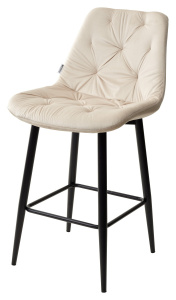 Полубарный стул YAM G062-03 светлый беж, велюр (H=65cm)