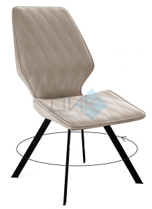 Стул DikLine 243 B03 BEIGE поворотный/ ножки черные