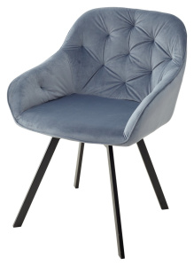 Стул GALE BLUVEL-06 BLUE поворот.360 град., велюр