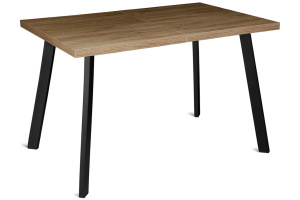 Стол HAGEN 120(+40)x80 черный металл/ламинат винтажный дуб