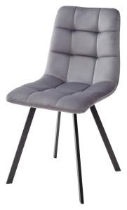 Стул CHILLI BLUVEL-14 GREY, велюр