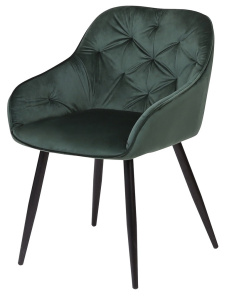 Стул BREEZE BLUVEL-78 GREEN/ черный каркас, велюр