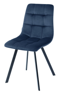 Стул CHILLI SQUARE BLUVEL-86 NAVY BLUE, велюр