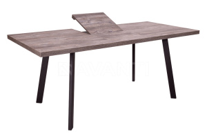 Стол VIVI (1390-1790x850x750) KANSAS BROWN OAK / BLACK (дуб канзас коричневый/черный)