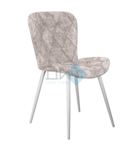 Стул DikLine 303  B03 BEIGE, ножки белые