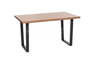 Стол FIORD (1400-1800x850x750) KANSAS BROWN OAK (дуб канзас коричневый/черный)