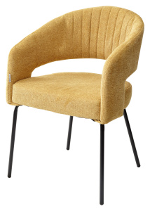 Стул SNUG WZ2042-05 горчичный, фактурный велюр / черный каркас