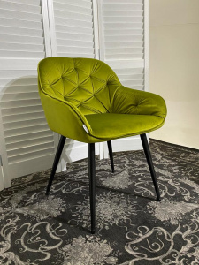 Стул BREEZE BLUVEL-75 OLIVA/ черный каркас, велюр