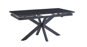 Cтол D777 160(240)x90 керамика матовая 12мм Shashi black /ноги черные