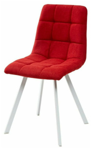 Стул CHILLI SQUARE UF860-16B красный, ткань / белый каркас