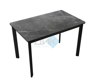 Стол DikLine LK110 110(155)х68х76 Керамика Черный мрамор/подстолье черное/опоры черные